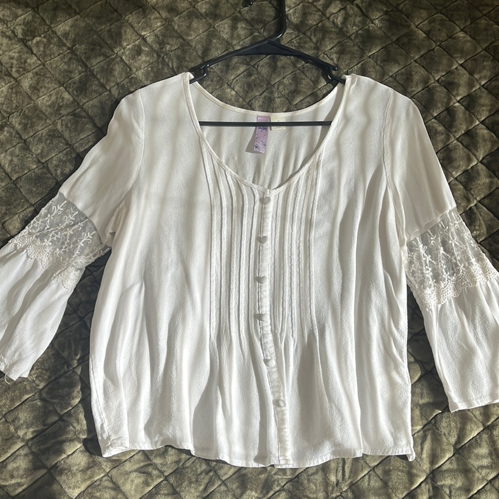 White lacy blouse from Francesca’s size S.